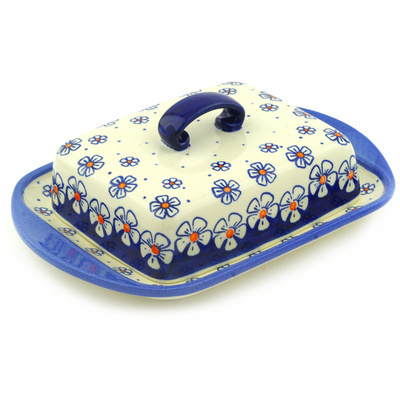 Polish Pottery Butter Dish 9&quot;
