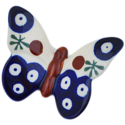 Polish Pottery Butterfly Figurine 2&quot; Mosquito