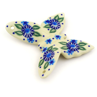 Polish Pottery Butterfly Figurine 4&quot; Aster Patches