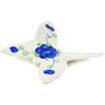 Polish Pottery Butterfly Figurine 4&quot; Blue Poppies
