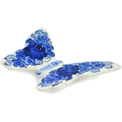 Faience Butterfly Figurine 4&quot; Lagoon