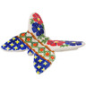 Polish Pottery Butterfly Figurine 4&quot; Paradise Poppy