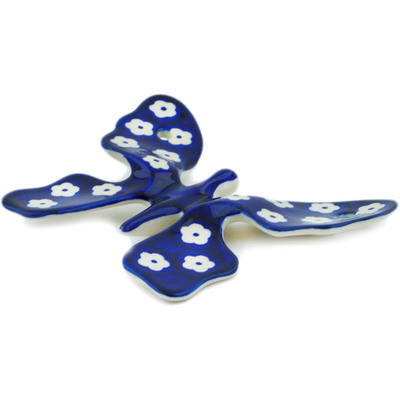 Polish Pottery Butterfly Figurine 4&quot; Simple Daisy