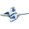 Polish Pottery Butterfly Figurine 5&quot; Blue Berry Special UNIKAT