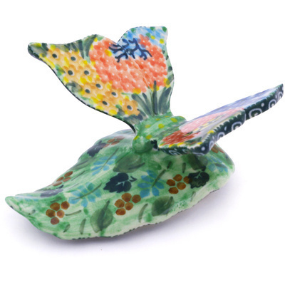 Polish Pottery Butterfly Figurine 5&quot; Garden Delight UNIKAT