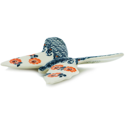 Polish Pottery Butterfly Figurine 5&quot; Meadow Floret UNIKAT