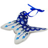 Polish Pottery Butterfly Figurine 5&quot; Peacock Tulip Garden