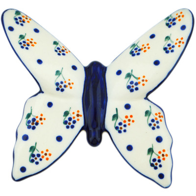 Polish Pottery Butterfly Figurine 5&quot; Simply Floral