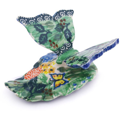 Polish Pottery Butterfly Figurine 5&quot; Spring Garden UNIKAT
