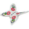 Polish Pottery Butterfly Figurine 5&quot; Traditional Floral