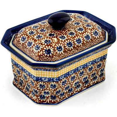 Polish Pottery Cake Box 6&quot;