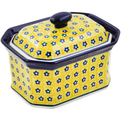 Polish Pottery Cake Box 6" Sunshine