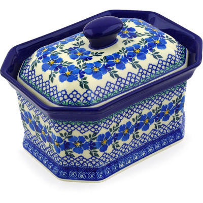 Polish Pottery Cake Box 8" Morning Glory
