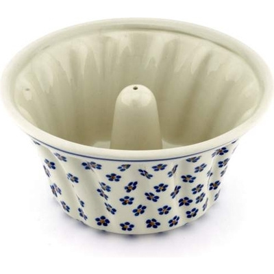 Polish Pottery Cake Mould 10&quot; Daisy Dots