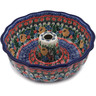Polish Pottery Cake Mould 10&quot; Hidden Cottage UNIKAT