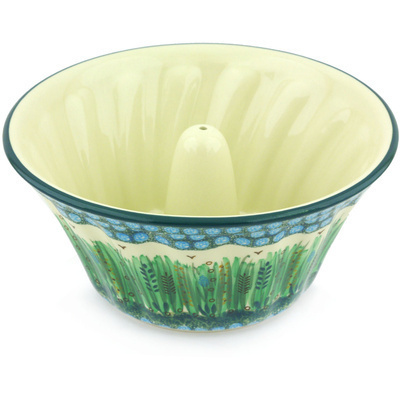 Polish Pottery Cake Mould 10&quot; Prairie Land UNIKAT