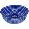 Polish Pottery Cake Mould 10&quot; Totally Wavy