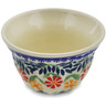 Polish Pottery Cake Mould 4&quot; Wave Of Flowers