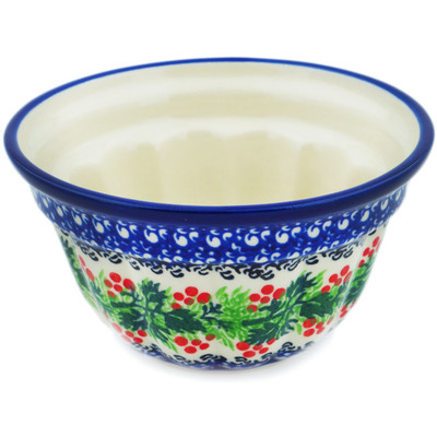 Polish Pottery Cake Mould 5&quot; Blooming Rowan