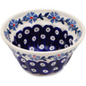 Polish Pottery Cake Mould 5&quot; Peacock Forget-me-not