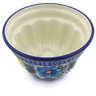 Polish Pottery Cake Mould 5&quot; Primary Petunias UNIKAT