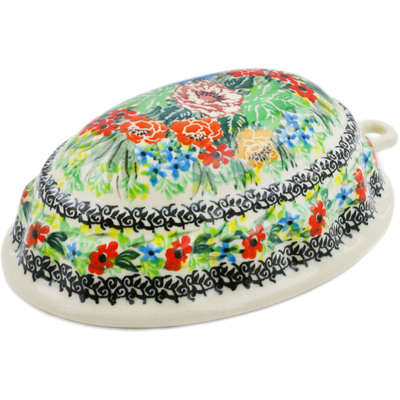 Polish Pottery Cake Mould 7&quot; Carnation Valley UNIKAT