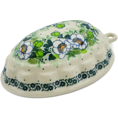 Polish Pottery Cake Mould 7&quot; Daisies Wreath UNIKAT