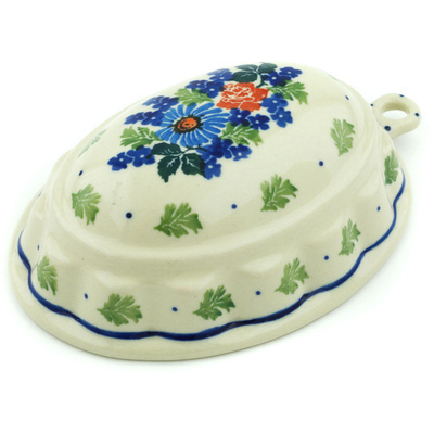 Polish Pottery Cake Mould 7&quot; Field Of Dreams