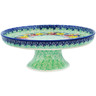 Polish Pottery Cake Stand 10&quot; Midsommar Crown UNIKAT