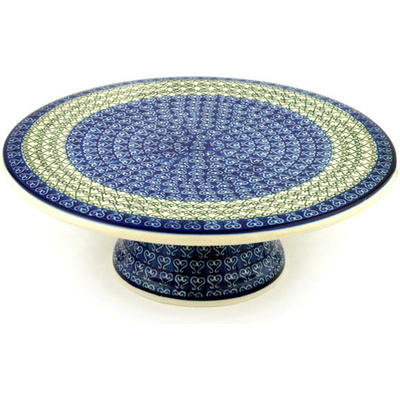 Polish Pottery Cake Stand 11&quot;