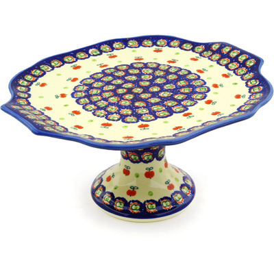 Polish Pottery Cake Stand 11&quot;