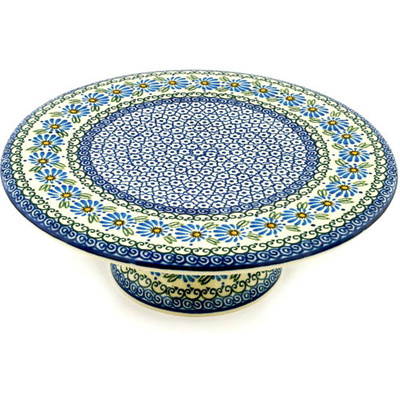 Polish Pottery Cake Stand 11&quot; Marigold Morning