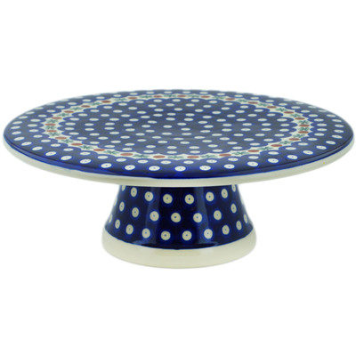 Polish Pottery Cake Stand 11&quot; Mosquito