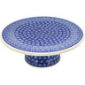 Polish Pottery Cake Stand 11&quot; Winter Frost