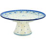 Polish Pottery Cake Stand 12&quot; Blue Grapevine