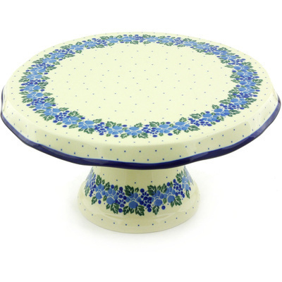 Polish Pottery Cake Stand 12&quot; Heaven Sent