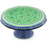 Polish Pottery Cake Stand 12&quot; Key Lime Dreams UNIKAT