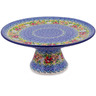 Polish Pottery Cake Stand 12&quot; Petal Dance UNIKAT