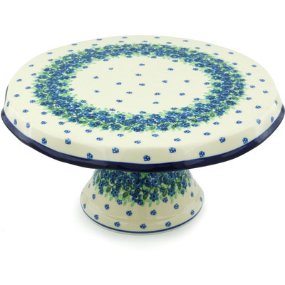 Polish Pottery Cake Stand 12&quot; Ring Of Garland