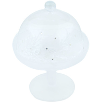 Glass Cake Stand 9&quot; White