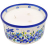 Polish Pottery Candle 5&quot; Blue Dragonfly UNIKAT
