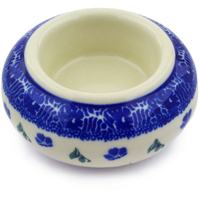 Polish Pottery Candle Holder 3&quot; Blue Breeze