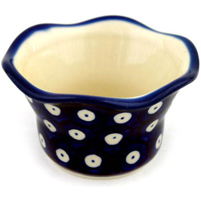 Polish Pottery Candle Holder 3&quot; Blue Eyes