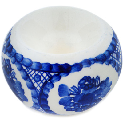 Faience Candle Holder 3&quot; Classic Cobalt