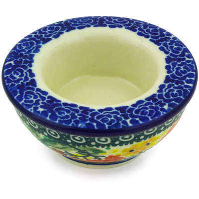 Polish Pottery Candle Holder 3&quot; Garden Delight UNIKAT