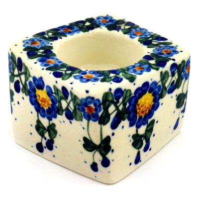 Polish Pottery Candle Holder 3&quot;