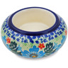 Polish Pottery Candle Holder 3&quot; Red Floral Delight UNIKAT