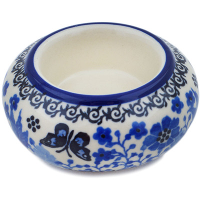 Polish Pottery Candle Holder 3&quot; Royal Garden UNIKAT