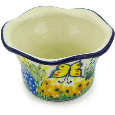 Polish Pottery Candle Holder 3&quot; Spring Garden UNIKAT