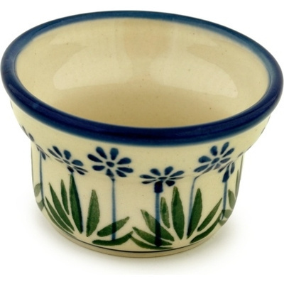 Polish Pottery Candle Holder 3&quot; Springing Calendulas